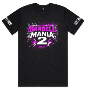 Barbell Mania 2 Logo Tee Shirt Example 01